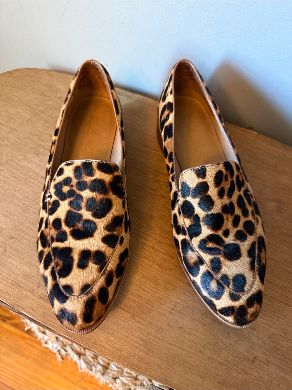 Madewell Frances Skimmer Leopard Calf Hair Loafers 6.5